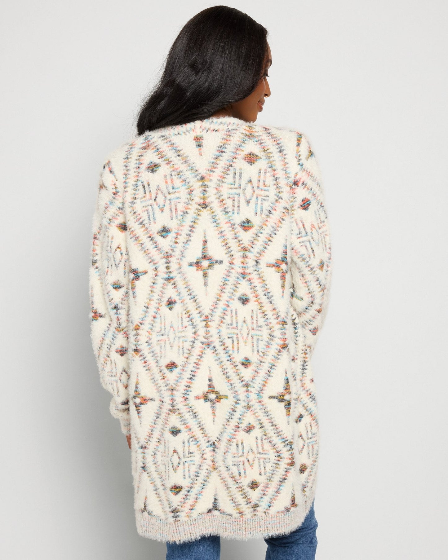 Eyelash Open Front Cardigan