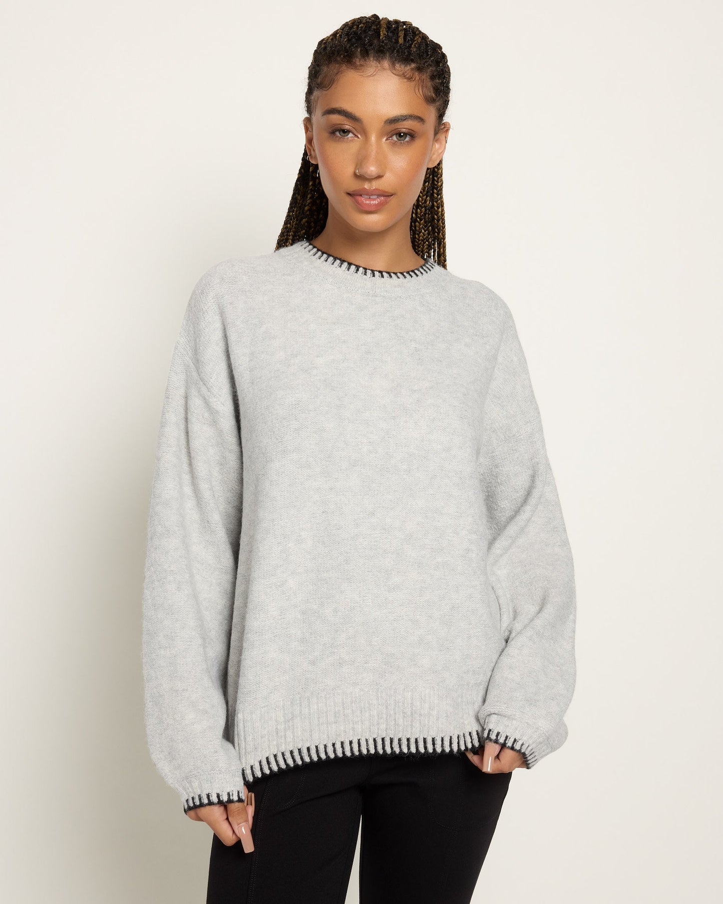 Whipstitch Crewneck Pullover