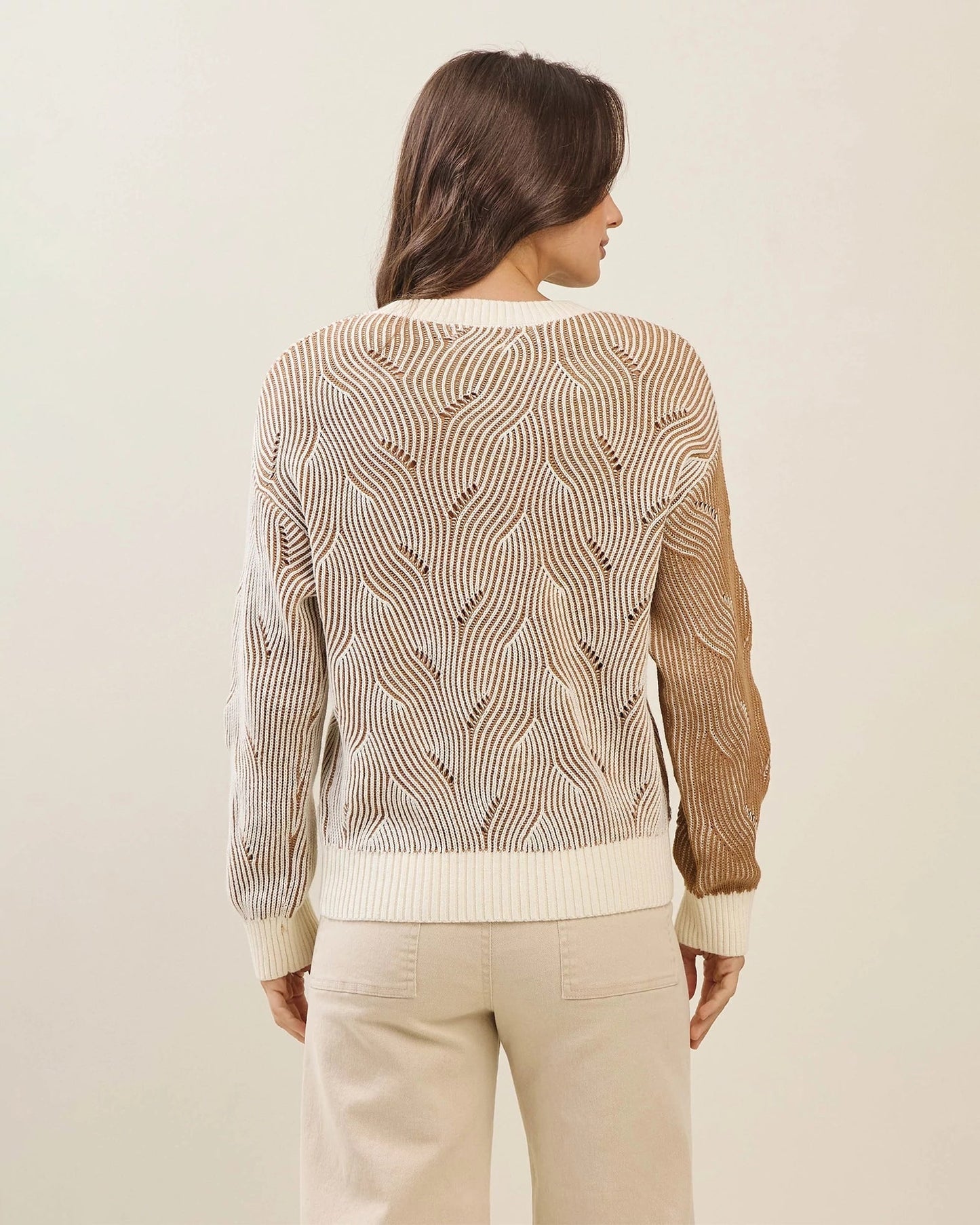 2 Tone Textured Pullover