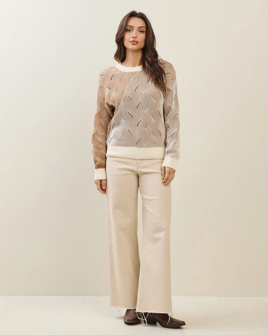 2 Tone Textured Pullover