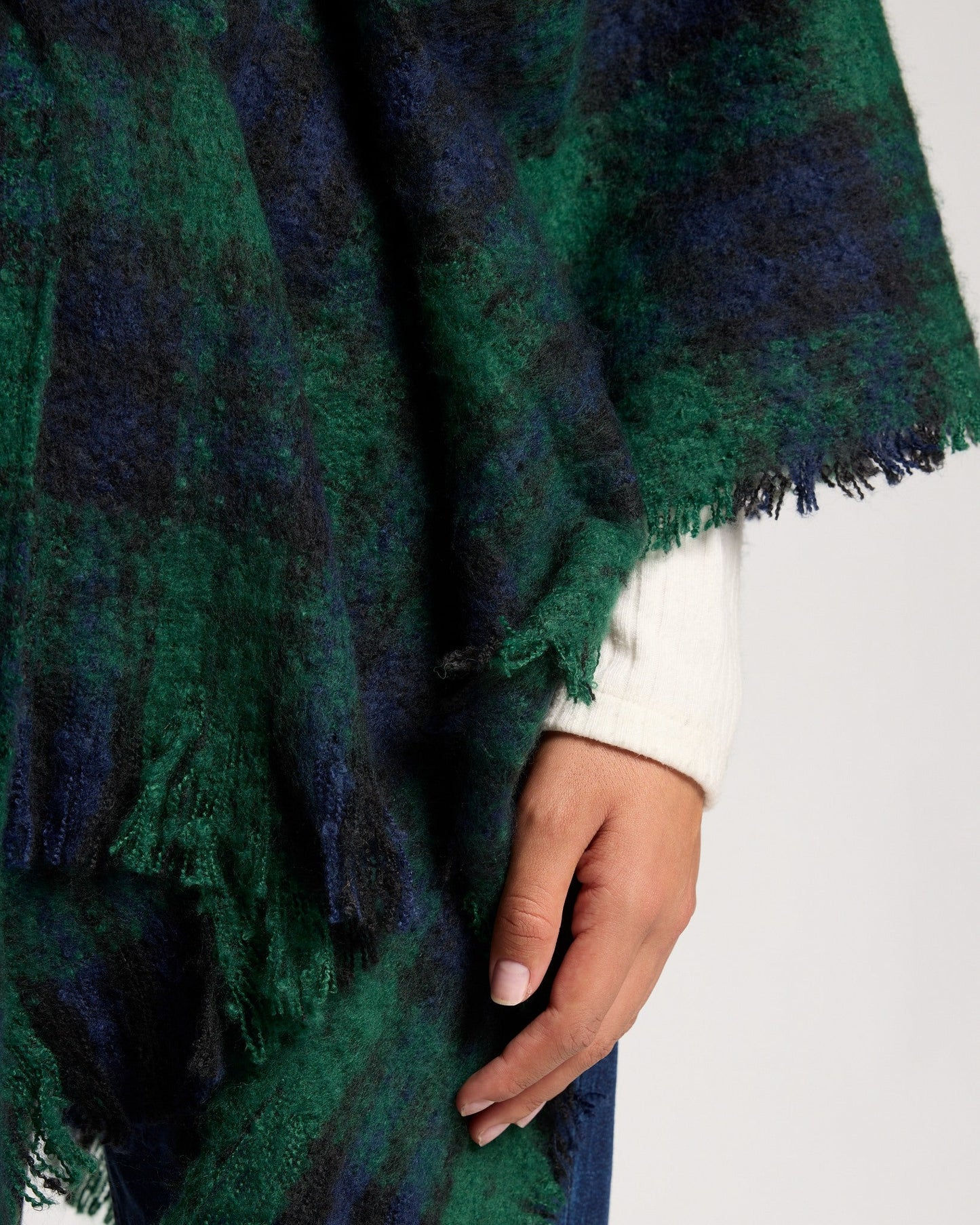 Plaid Belted Wrap