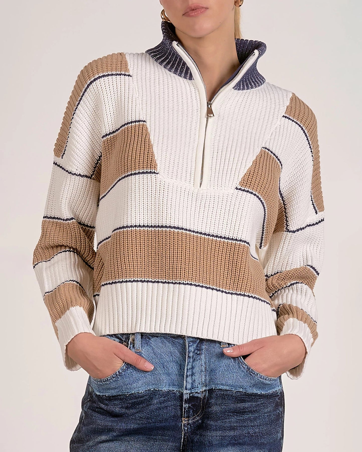 1/4 Zip Colorblock Pullover