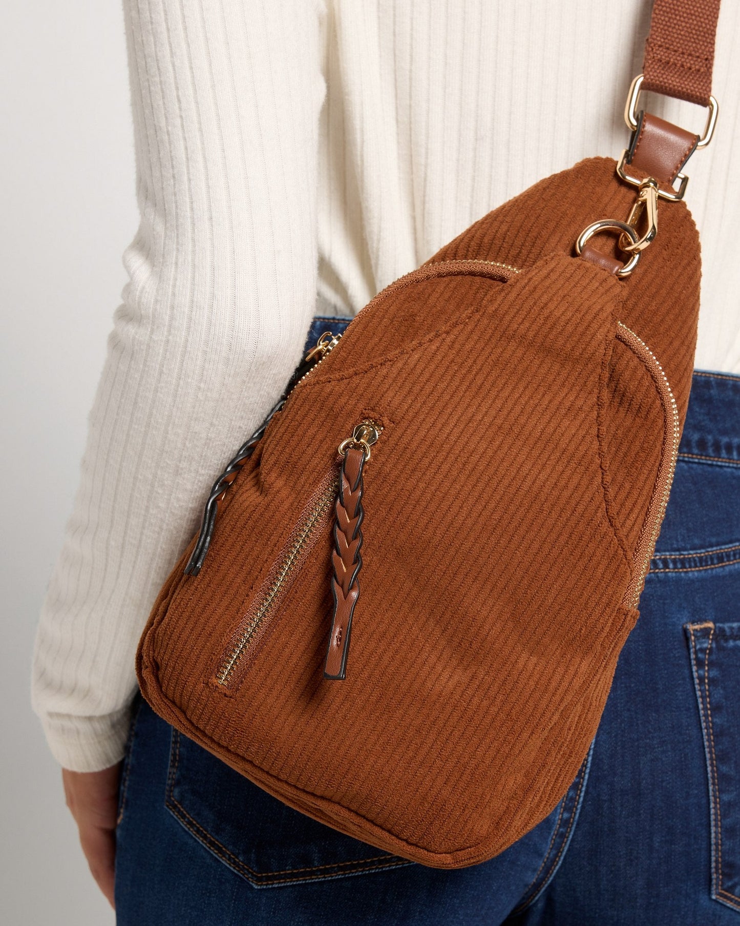 Nikki Corduroy Sling Bag