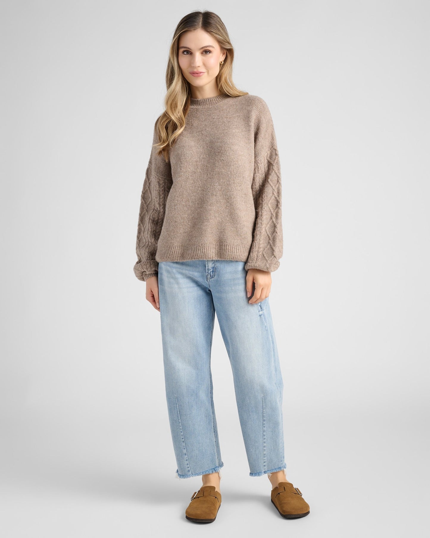Marled Cable Sweater