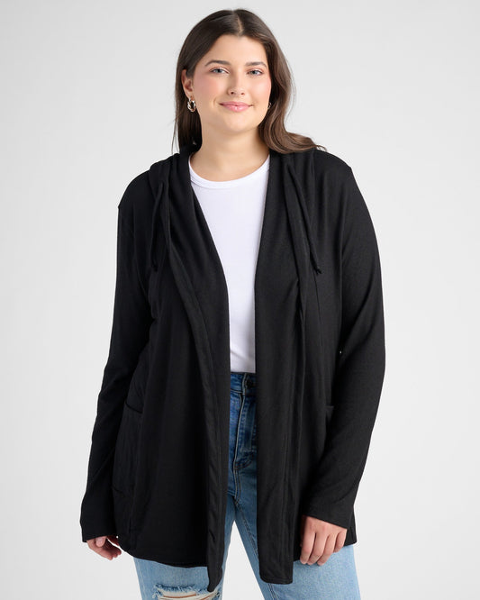 Plus Size Laguna Hooded Cardigan