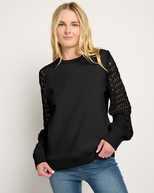 Opulent Mixed Media Sweatshirt