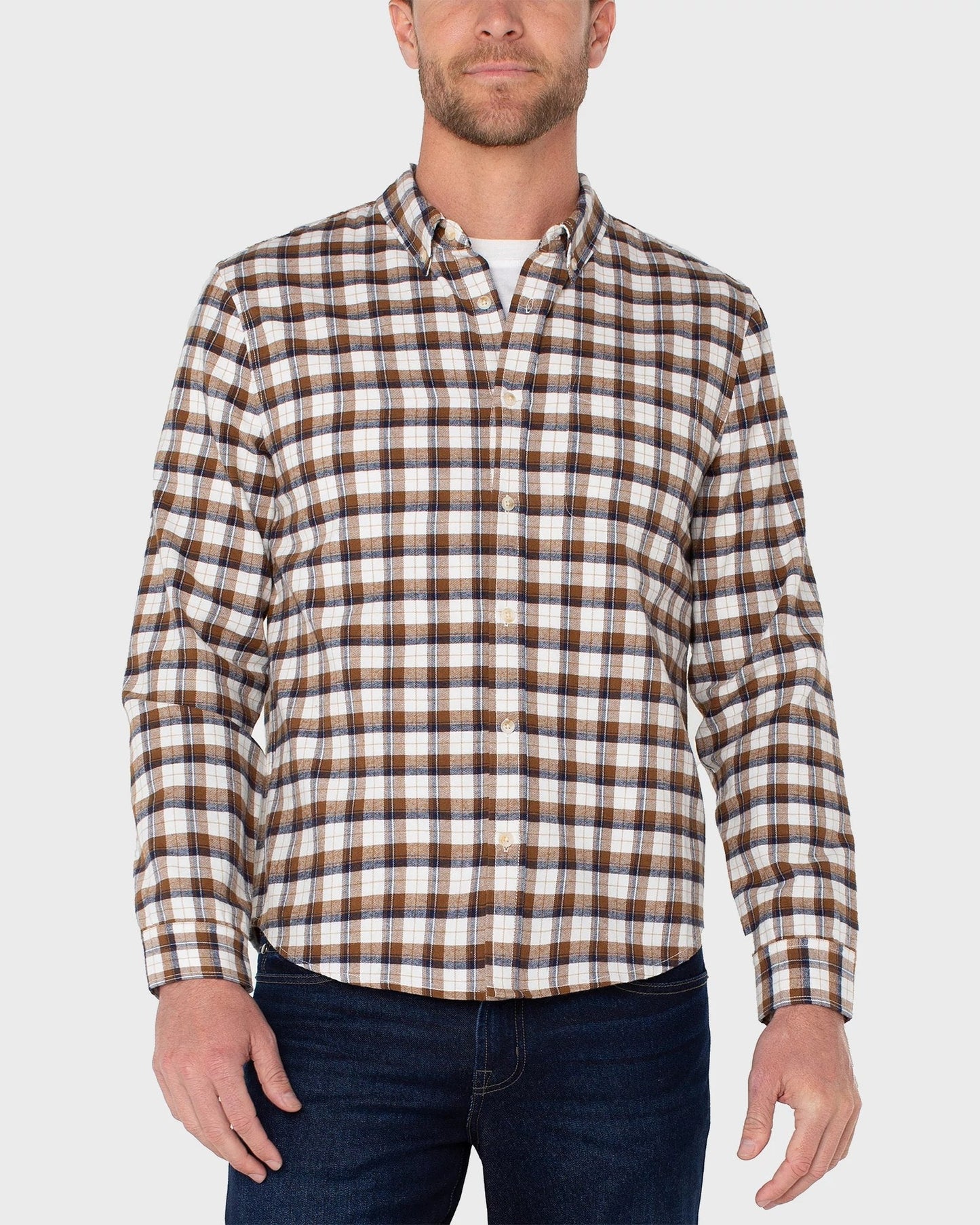 Plaid Long Sleeve Button Up Shirt
