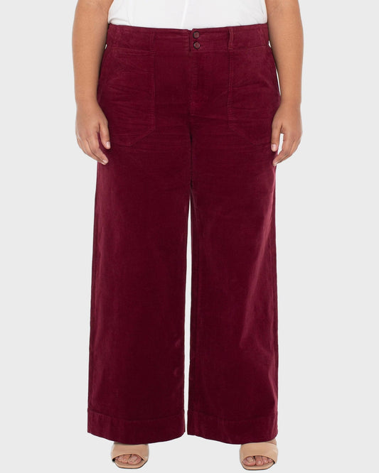 Plus Size Utility Pocket Wide Leg Pant