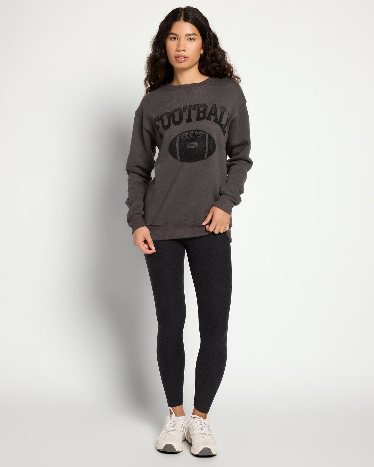 Flocked Football Sweatshirt