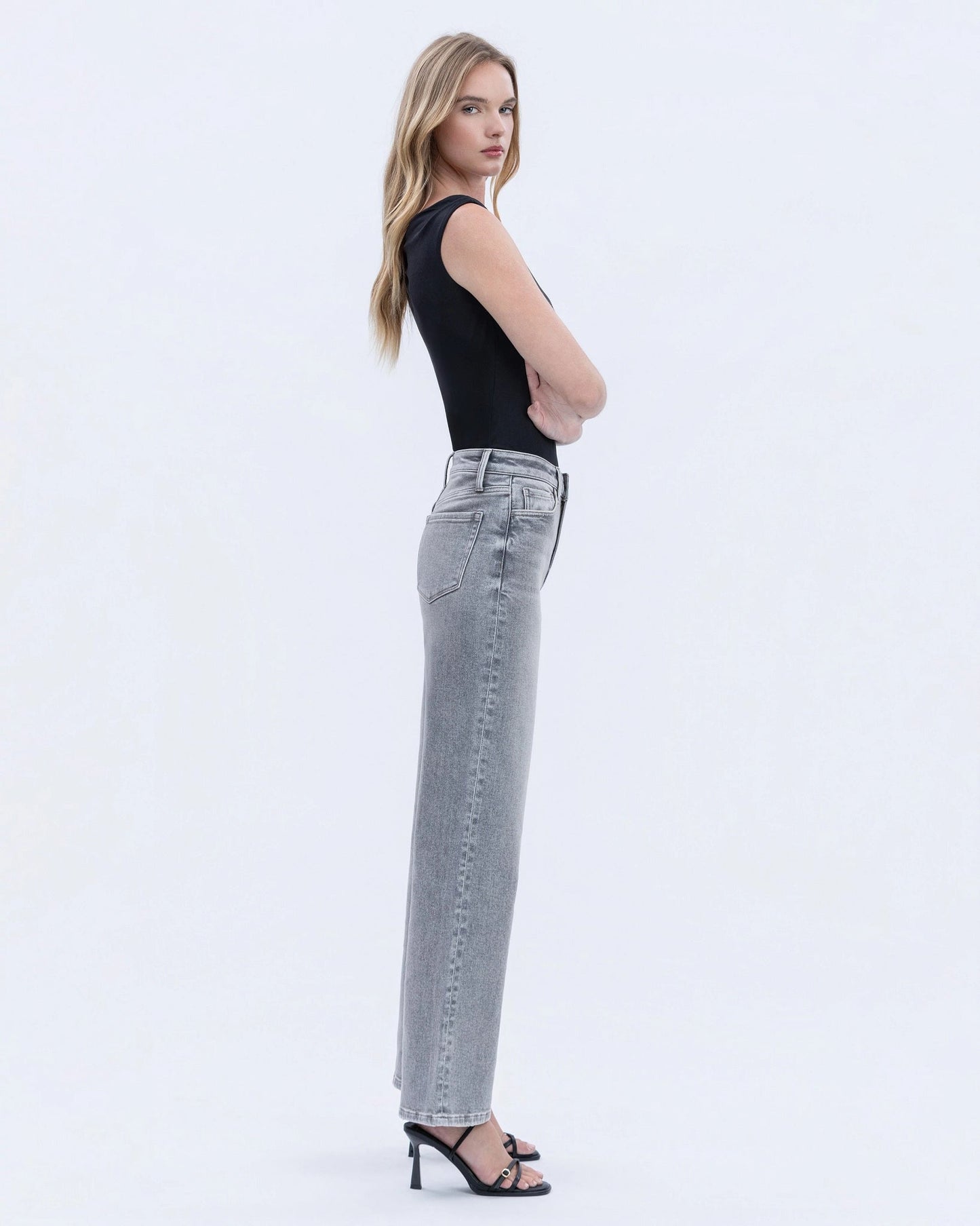High Rise Wide Leg Jeans