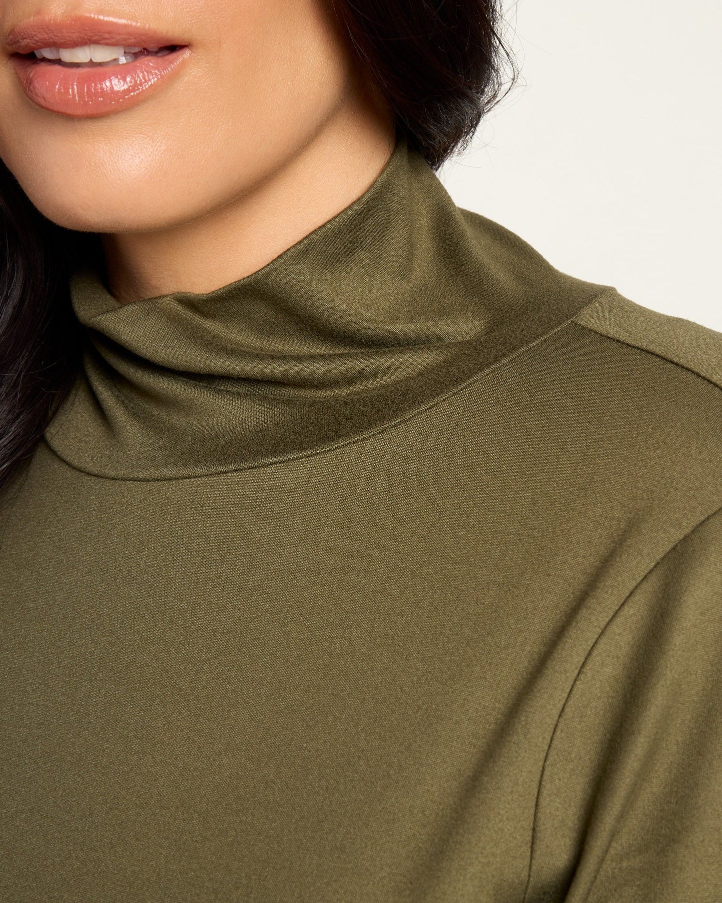 Plus Size Long Sleeve Butterknit Mock Neck Top