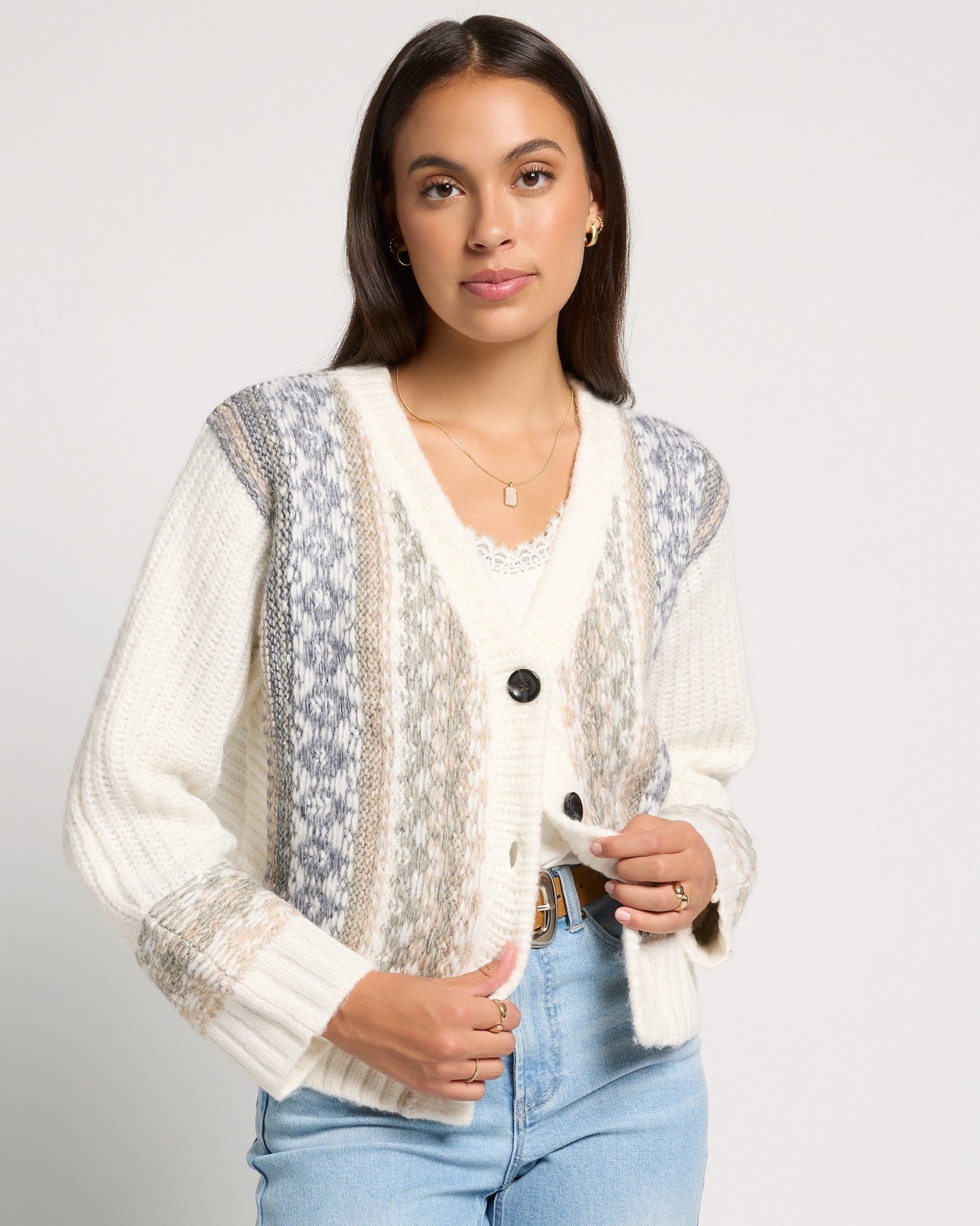 River Rock Jacquard Cardigan