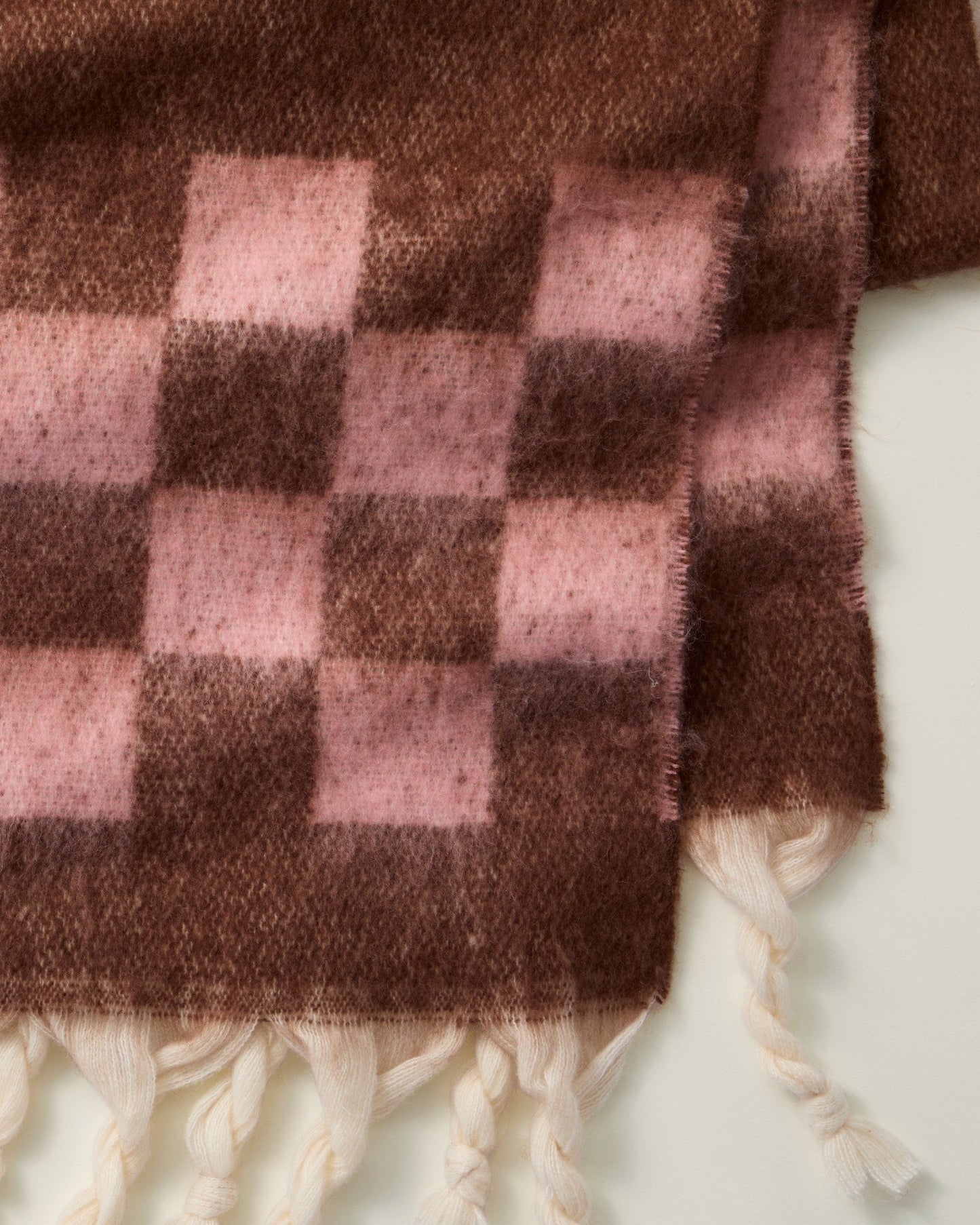 Cozy Chunky Plaid Fringe Scarf