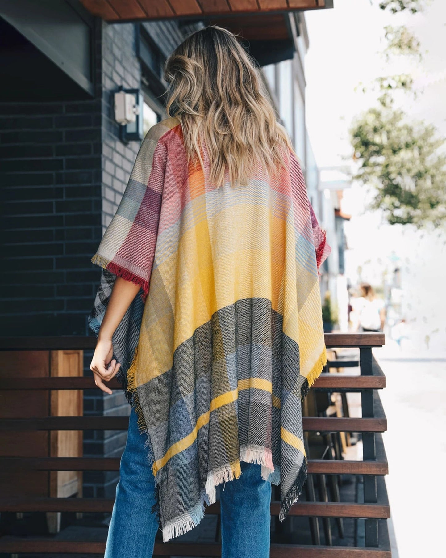 Plaid Stripe Kimono