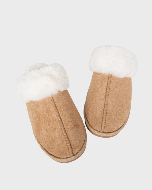 Faux Fur Slip-On House Shoes