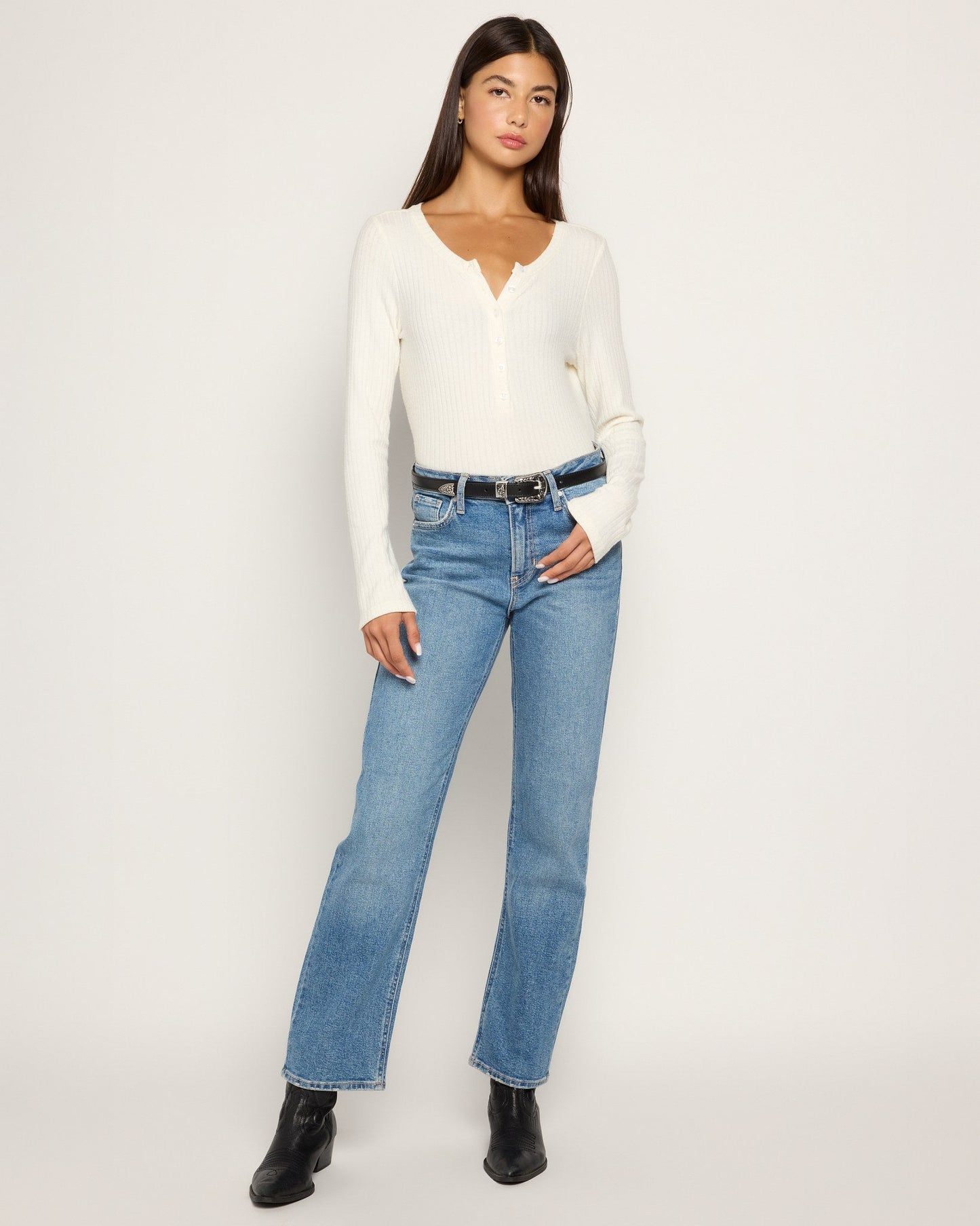Skinny Western Hardware Leather Belt