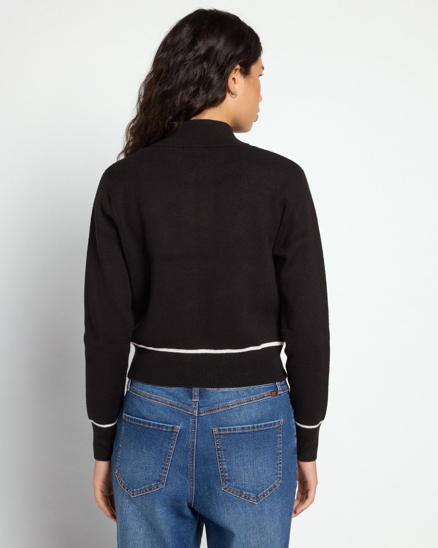 Mock Neck Full Zip Pullover
