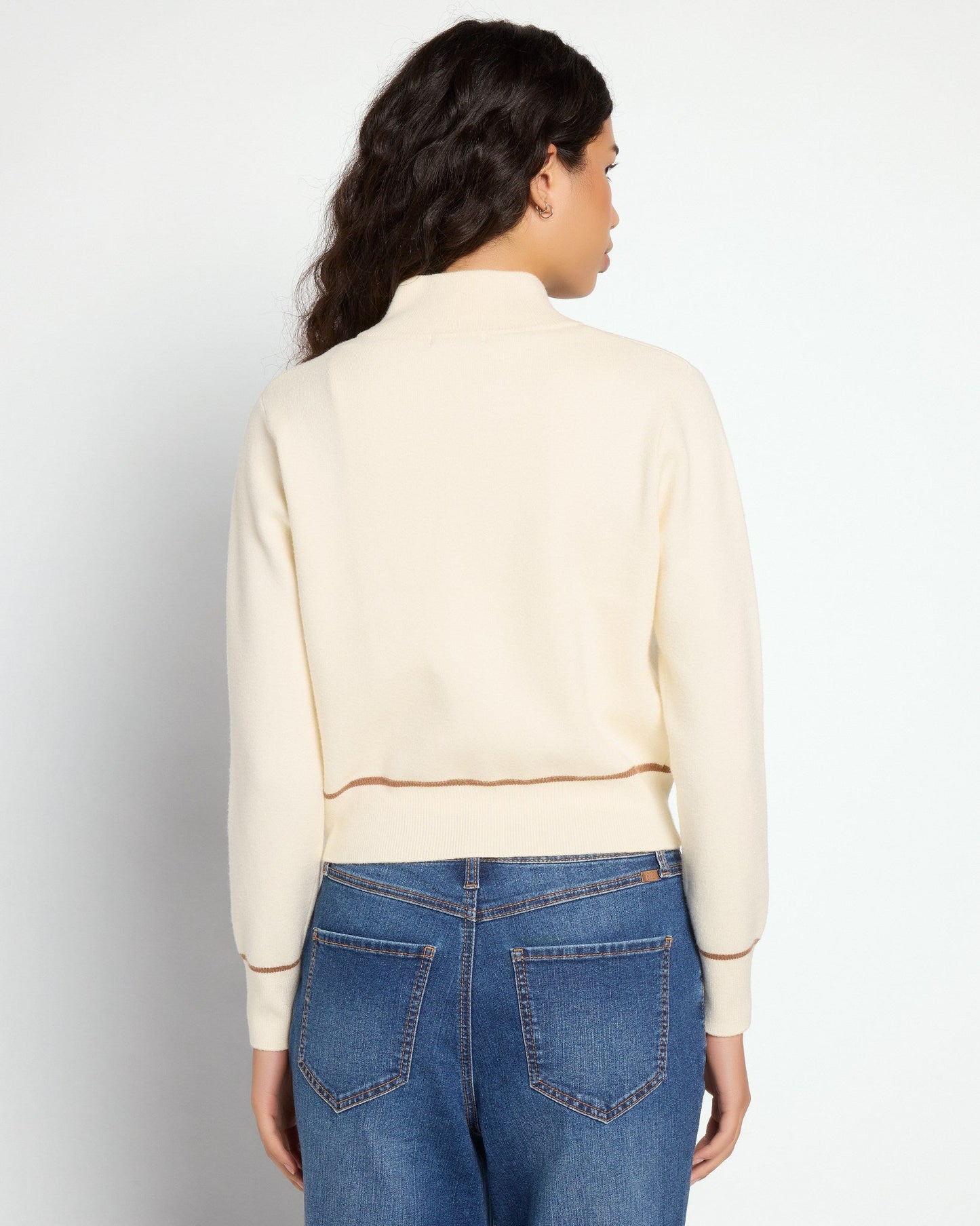 Mock Neck Full Zip Pullover