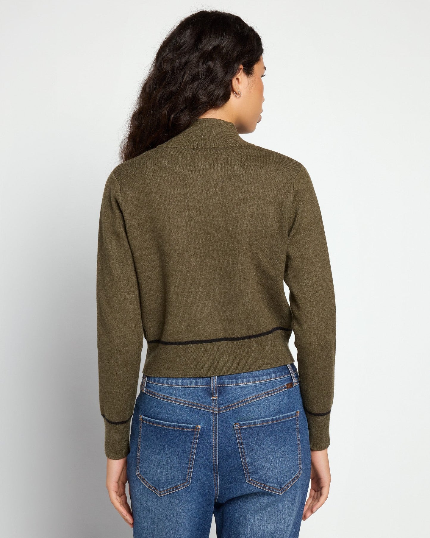 Mock Neck Full Zip Pullover