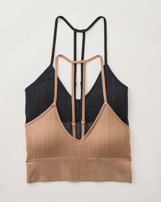 Lurex Seamless Bralette 2 Pack