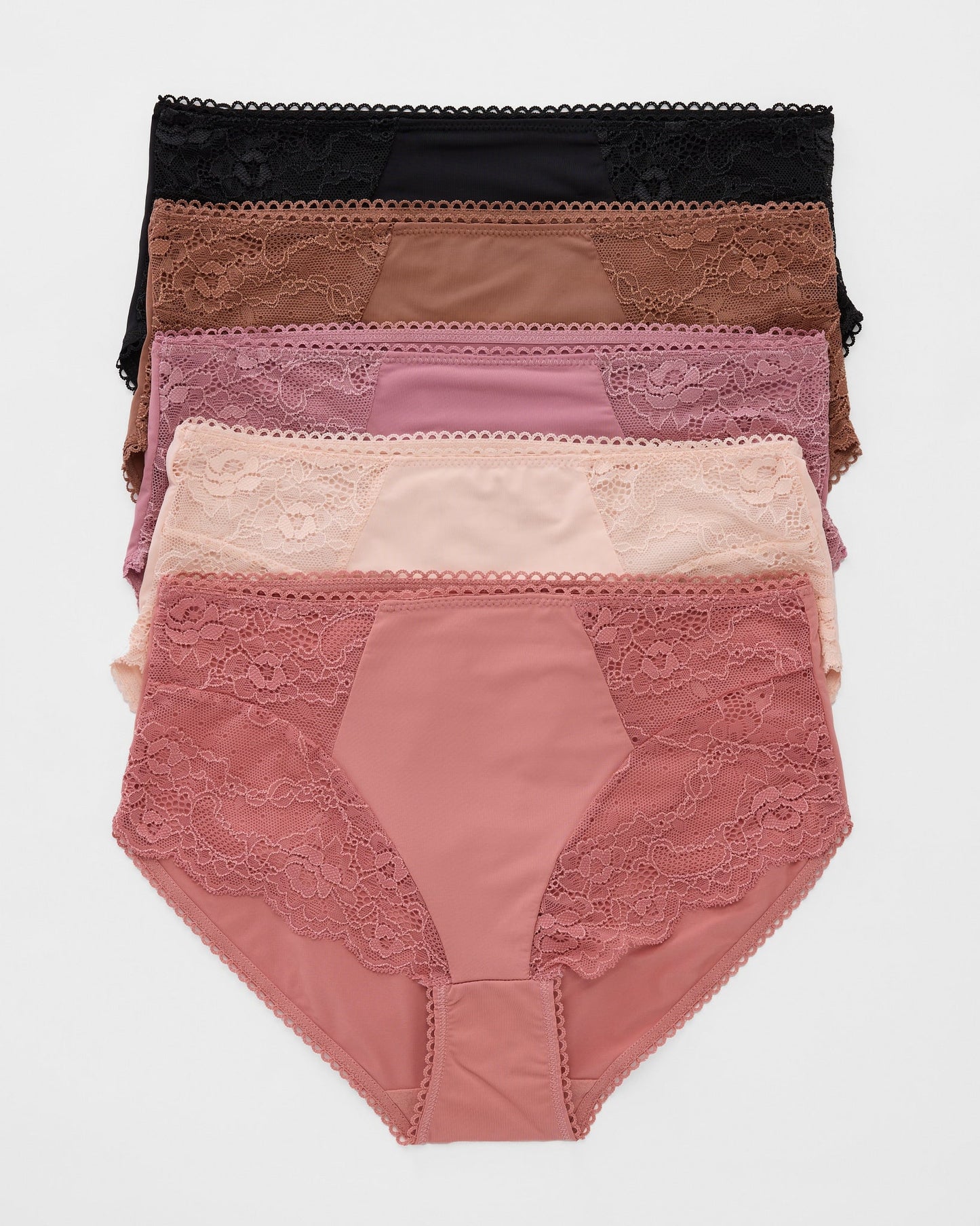 Micro and Lace Full Brief 5 Pack